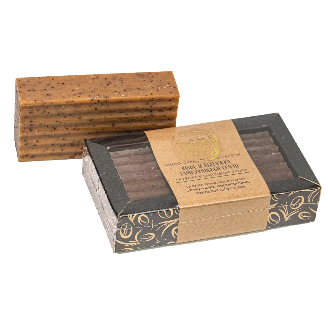 Мыло-скраб Кофейное с вытяжкой тамбуканской грязи 100 г TambuSun 272₽