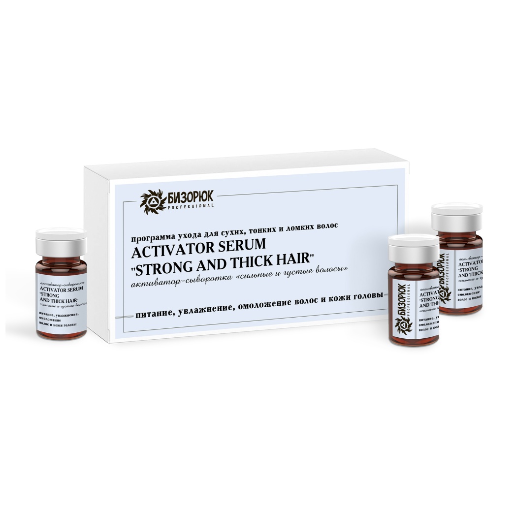 Активатор-сыворотка Сильные и густые волосы стекло 7х8 мл Бизорюк professional 1054₽