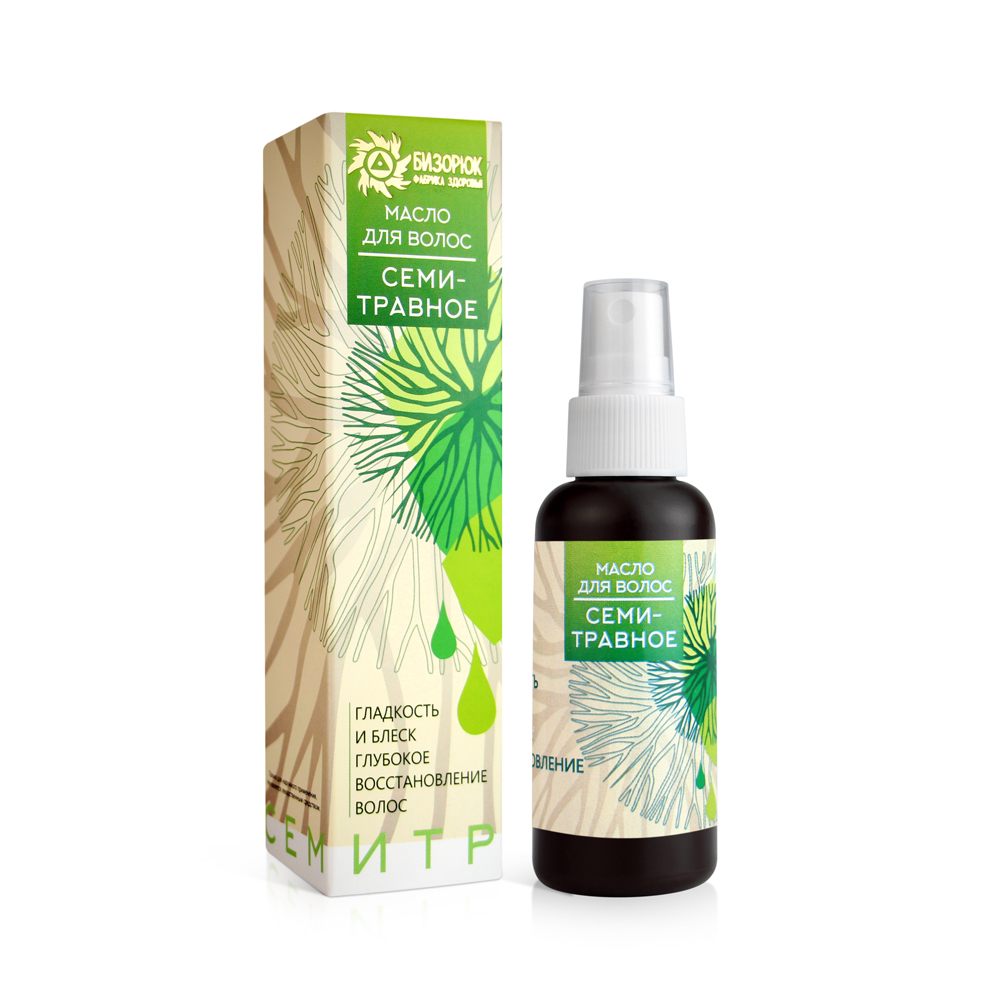 Масло для волос Семитравное пластик 50 мл Бизорюк 307₽
