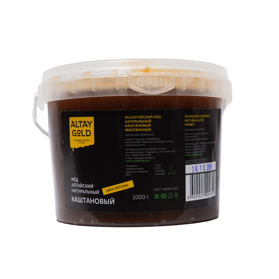 

Мёд классический Каштановый, 1 кг, Altay GOLD