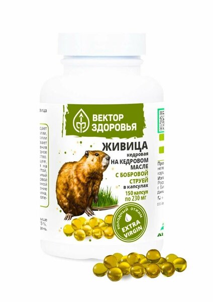 Живица кедровая 125 на кедровом масле с бобровой струей 150 капс Вектор здоровья 1179₽