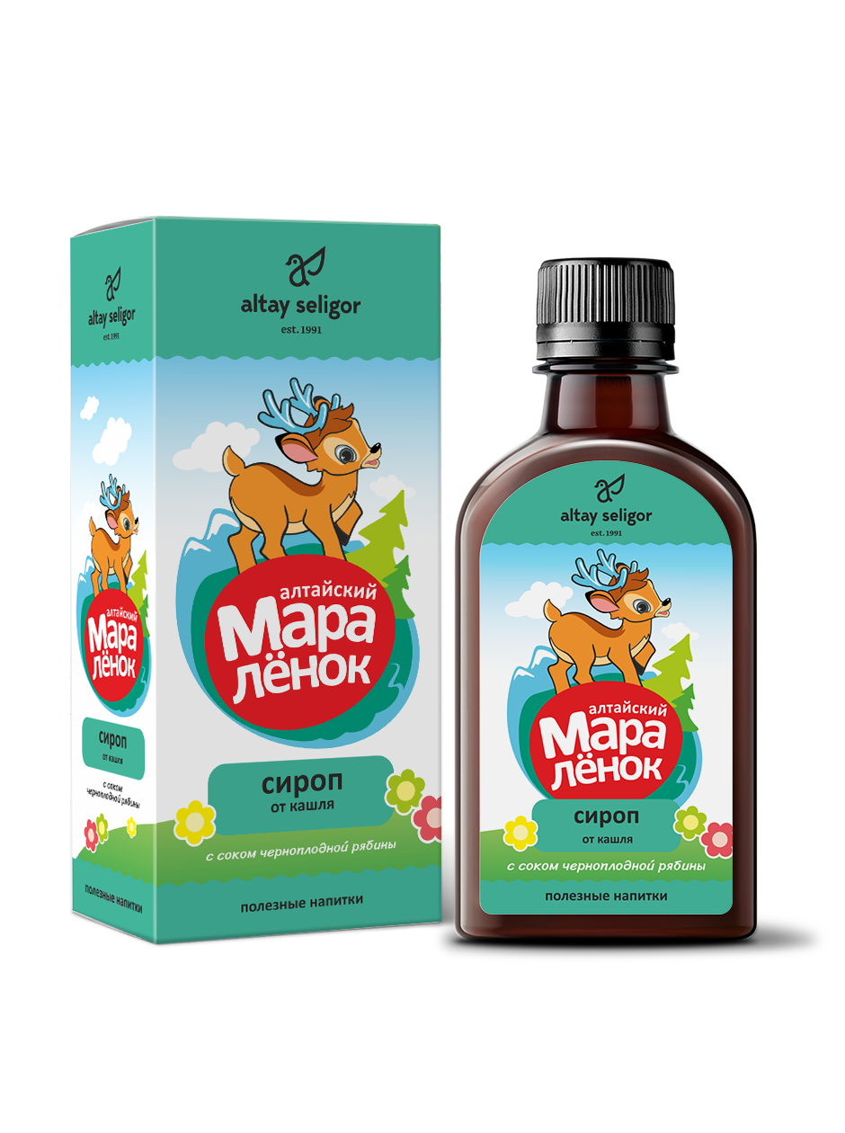 Детский сироп Алтайский Маралёнок От кашля 200 мл Алтай-Селигор 384₽