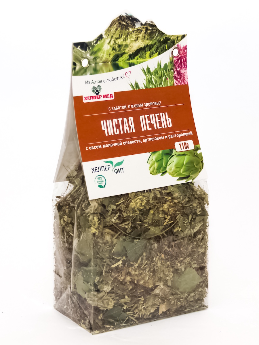Фитосбор Чистая печень с овсом молочной спелости артишоком и расторопшей 110 гр Хелпер Мед 312₽