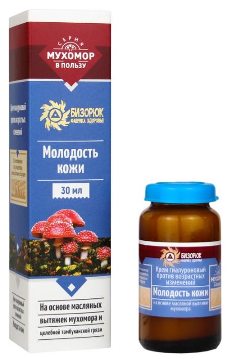 Крем Молодость кожи с мухомором 30 мл Бизорюк 233₽