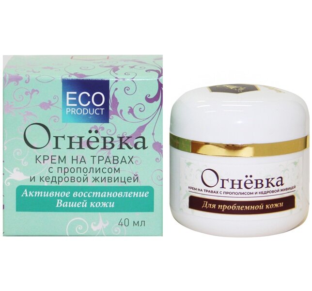 Крем прополисный Огневка на травах с прополисом и кедровой живицей Активное востановление кожи 40 485₽